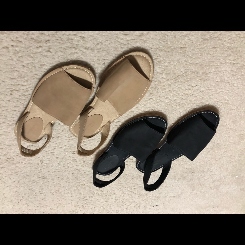 Flat open sandals each sold separately